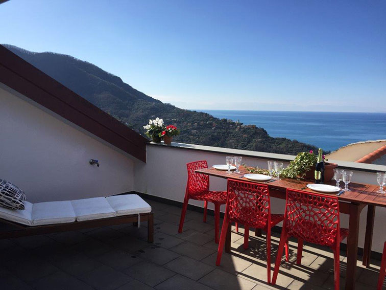 Camogli collina raffinato Attico con terrazza